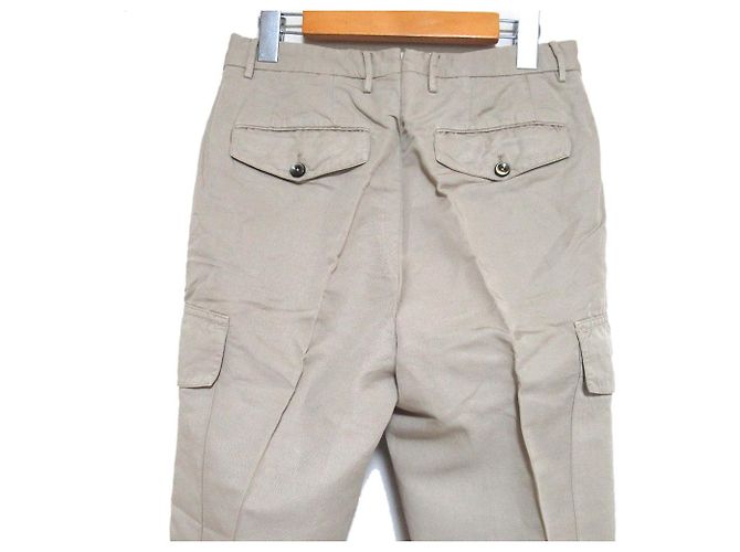 Autre Marque Pantaloni in lino e cotone taglio CARROT FIT PT01 - vista 4
