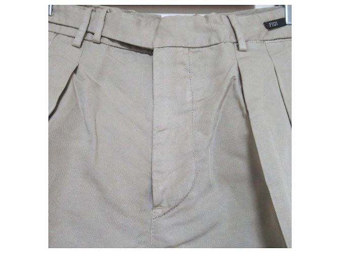 Autre Marque Pantaloni in lino e cotone taglio CARROT FIT PT01 - vista 5