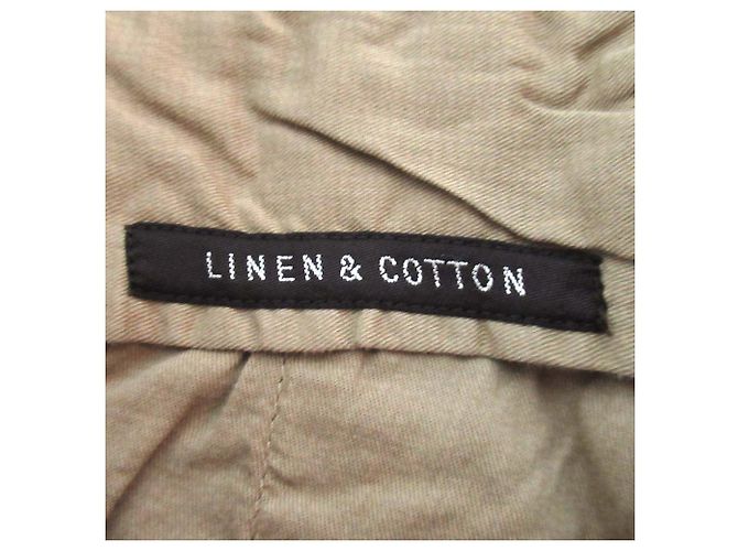 Autre Marque Pantaloni in lino e cotone taglio CARROT FIT PT01 - vista 8