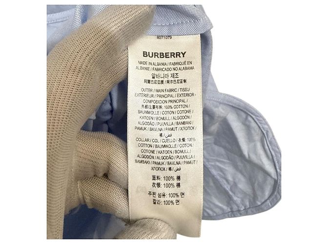 Abito chemisier Burberry Blu Blu chiaro - vista 8