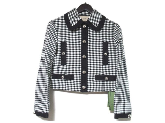 Gucci Gingham-Karo-Set Schwarz Weiß - Ansicht 2