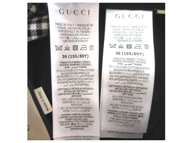 Gucci Gingham-Karo-Set Schwarz Weiß - Ansicht 8