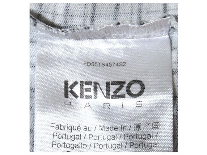 Camiseta de algodón con estampado floral y cuadros Kenzo Negro Blanco - vista 5