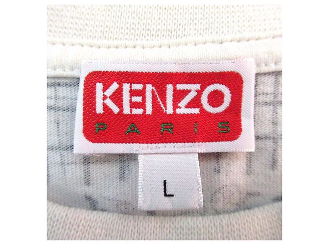 Camiseta de algodón con estampado floral y cuadros Kenzo Negro Blanco - vista 7