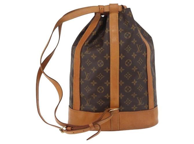 Zaino Louis Vuitton Randonnee Monogram Canvas PM Marrone - vista 2