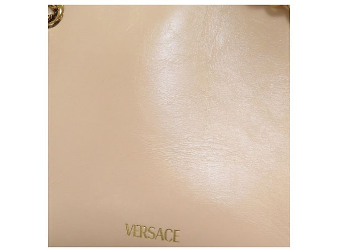 Borsa Versace Logo in pelle di vitello rosa - vista 15