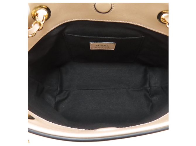 Borsa Versace Logo in pelle di vitello rosa - vista 5