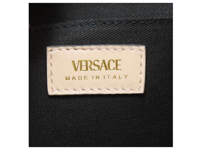 Borsa Versace Logo in pelle di vitello rosa - vista 6