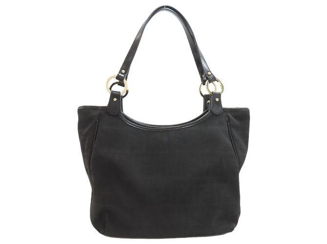 Borsa Tote Fendi Zucca Pattern Nero - vista 2