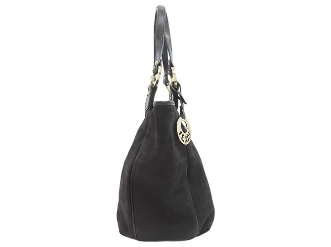 Borsa Tote Fendi Zucca Pattern Nero - vista 3