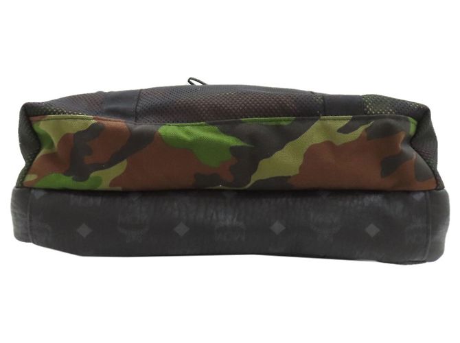 MCM Camouflage Muster Tote Bag Schwarz Khaki - Ansicht 4