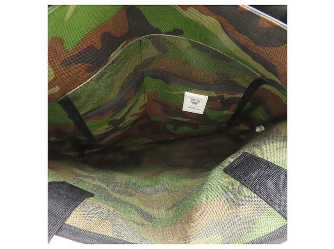 MCM Camouflage Muster Tote Bag Schwarz Khaki - Ansicht 5