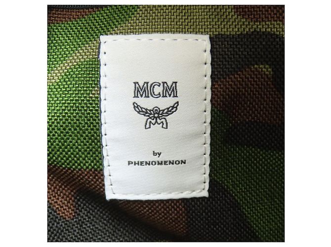 MCM Camouflage Muster Tote Bag Schwarz Khaki - Ansicht 7