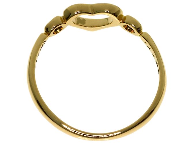 Elsa Peretti Tiffany & Co. 18K Gelbgold Open Heart Ring mit Diamanten - Ansicht 4