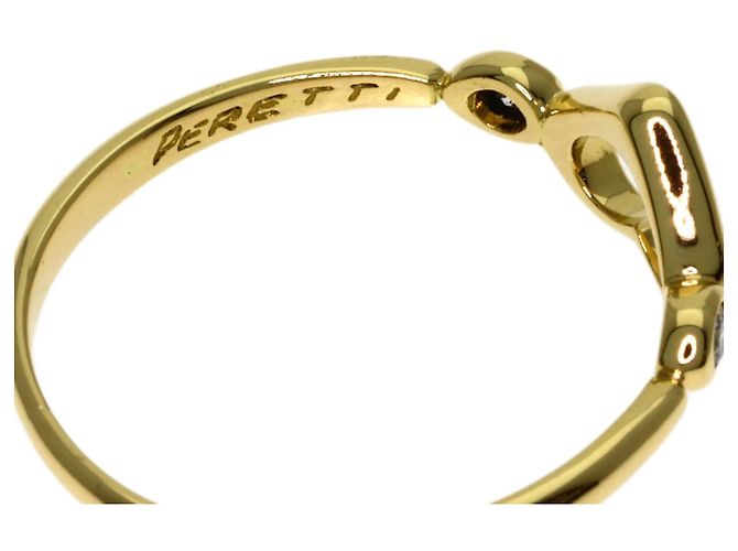 Elsa Peretti Tiffany & Co. 18K Gelbgold Open Heart Ring mit Diamanten - Ansicht 5