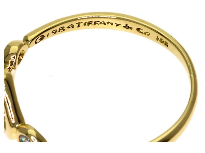 Elsa Peretti Tiffany & Co. 18K Gelbgold Open Heart Ring mit Diamanten - Ansicht 6
