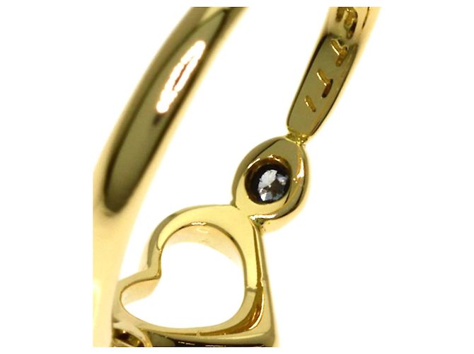 Elsa Peretti Tiffany & Co. 18K Gelbgold Open Heart Ring mit Diamanten - Ansicht 9