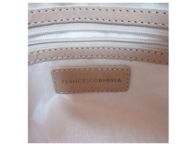 Autre Marque Francesco Biasia Lederhandtasche mit Blumenmotiv Beige - Ansicht 8