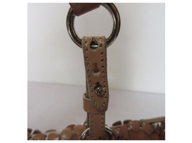 Autre Marque Francesco Biasia Lederhandtasche mit Blumenmotiv Beige - Ansicht 9