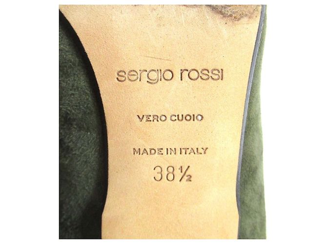 Autre Marque Décolleté in scamosciato Sergio Rossi Verde Cachi - vista 10