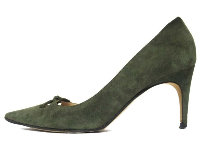 Autre Marque Décolleté in scamosciato Sergio Rossi Verde Cachi - vista 2