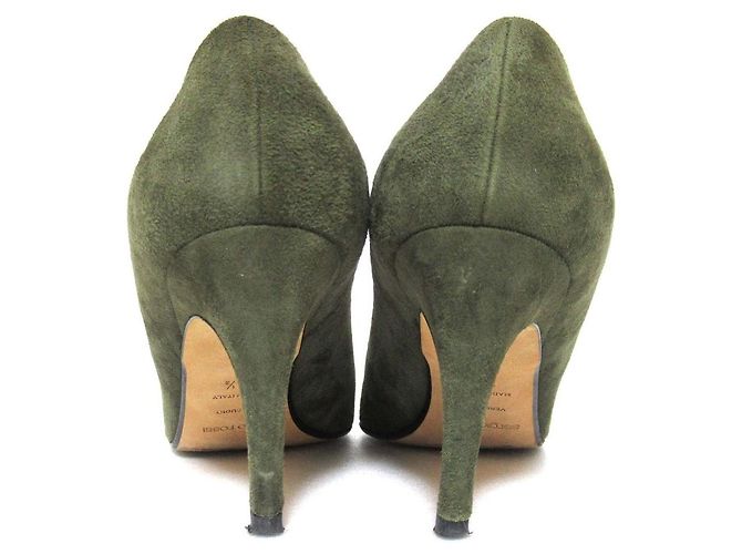 Autre Marque Décolleté in scamosciato Sergio Rossi Verde Cachi - vista 3