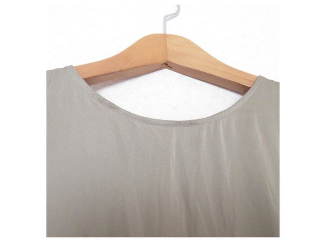 Autre Marque Ärmelloses langes Kleid mit seitlicher Raffung & DEAR Grün Khaki - Ansicht 3
