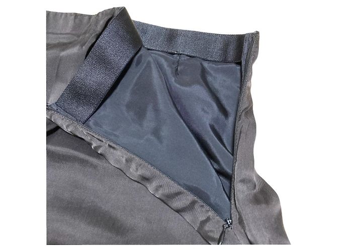 Autre Marque Falda larga BRILL Cu Bias Negro - vista 5