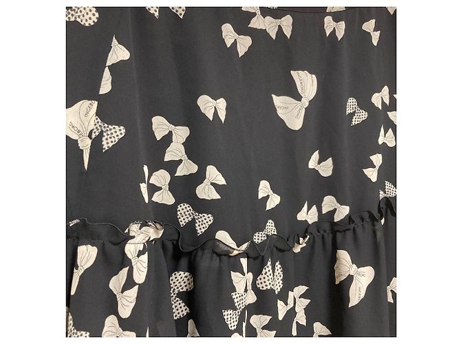 Autre Marque Falda de volantes con estampado de cinta Ingeborg Negro - vista 3
