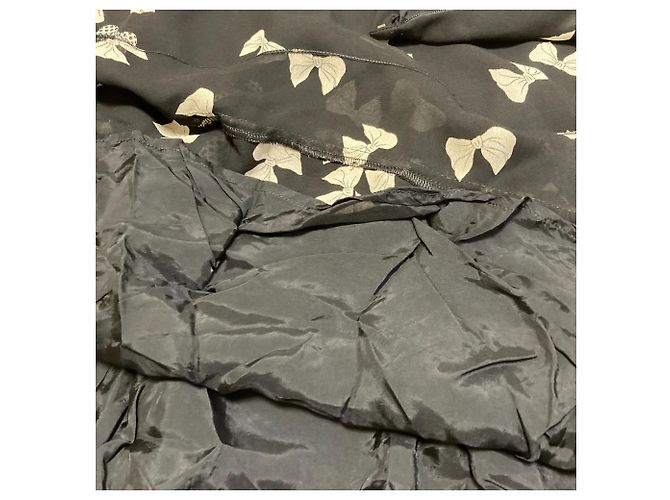 Autre Marque Falda de volantes con estampado de cinta Ingeborg Negro - vista 7
