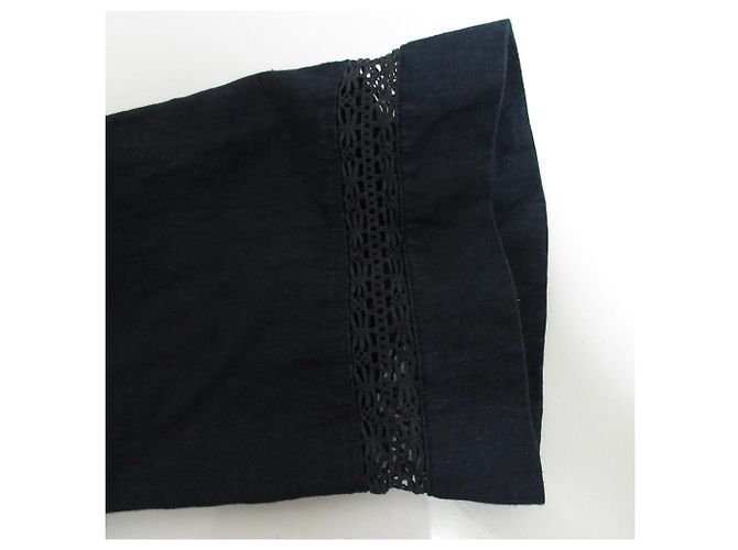 Autre Marque Camicetta 45R Indigo Aw Satin Cutwork Blu - vista 14
