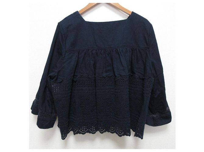 Autre Marque Camicetta 45R Indigo Aw Satin Cutwork Blu - vista 2