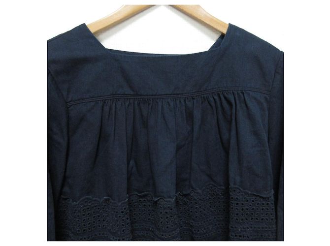 Autre Marque Camicetta 45R Indigo Aw Satin Cutwork Blu - vista 3