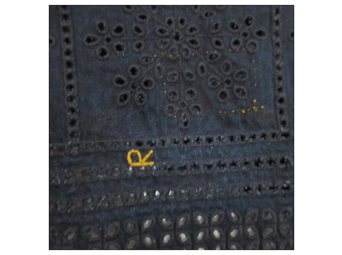 Autre Marque Camicetta 45R Indigo Aw Satin Cutwork Blu - vista 7