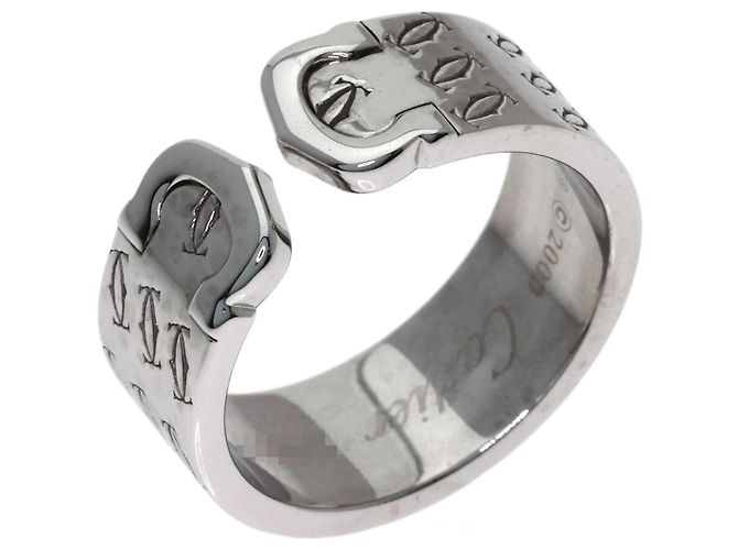 Anello Cartier 2C Band in oro bianco 18K - vista 2