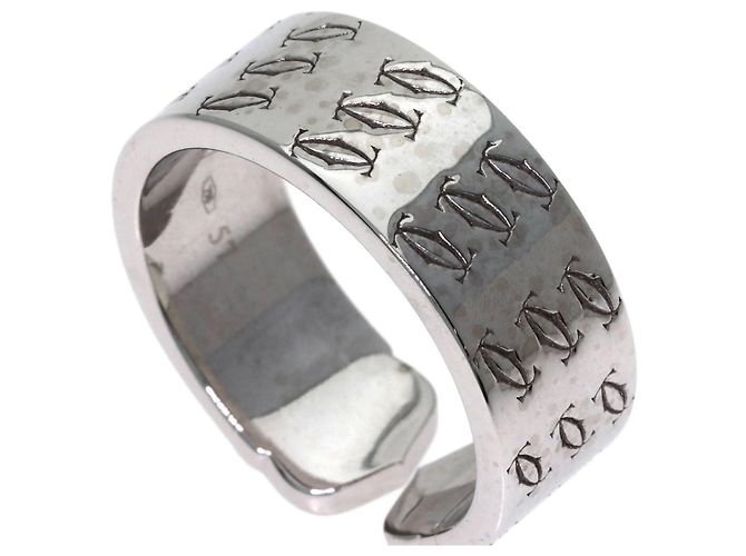 Anello Cartier 2C Band in oro bianco 18K - vista 8