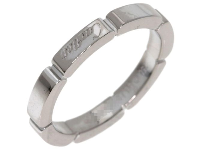 Anillo Maillon Panthère #50 de Cartier en oro blanco de 18K - vista 2