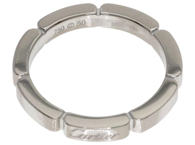 Anillo Maillon Panthère #50 de Cartier en oro blanco de 18K - vista 4
