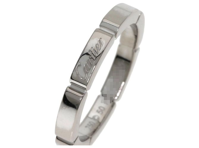 Anillo Maillon Panthère #50 de Cartier en oro blanco de 18K - vista 6