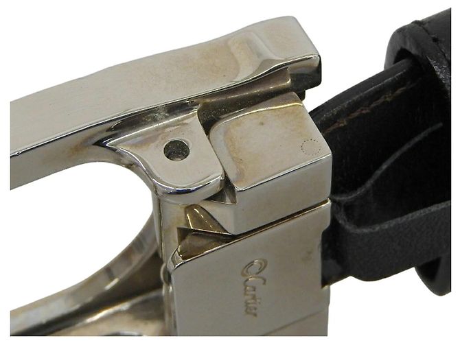 Cartier Connect Cross Unisex Ledergürtel Braun Schwarz Silber - Ansicht 4