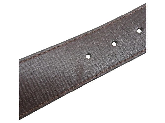 Cintura in pelle Louis Vuitton Utah Ceinture Initials M6902 da uomo Marrone scuro - vista 5