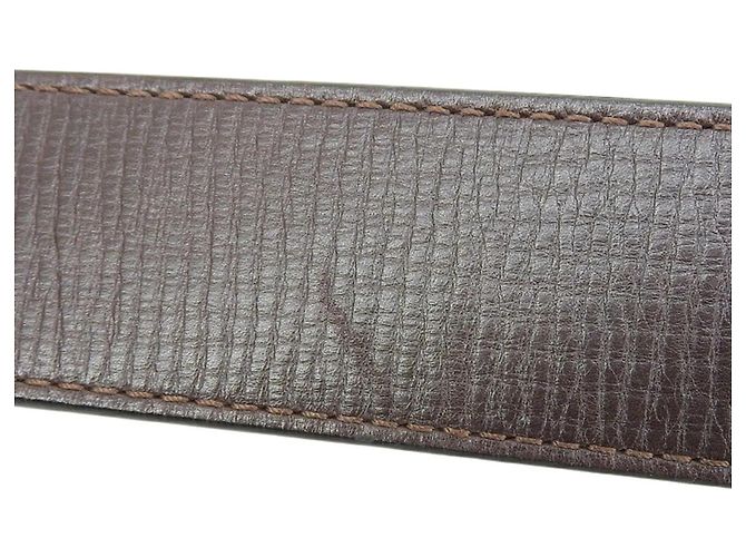 Cintura in pelle Louis Vuitton Utah Ceinture Initials M6902 da uomo Marrone scuro - vista 6