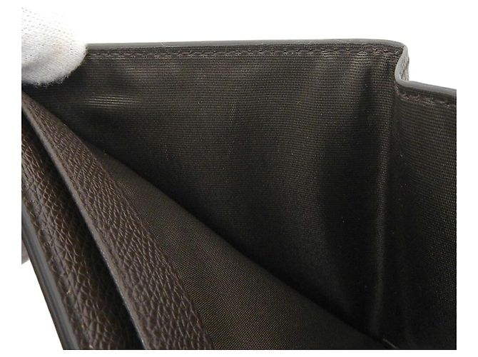 Cartera bi-fold a rayas Bally Blanco Roja Marrón oscuro - vista 3