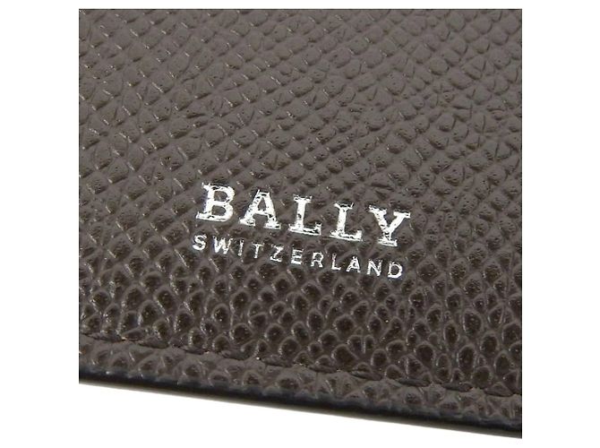 Cartera bi-fold a rayas Bally Blanco Roja Marrón oscuro - vista 6