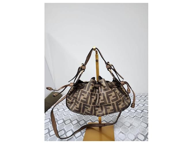 Fendi Pomodorino Mini Borsa a Secchiello Zucca Marrone - vista 2
