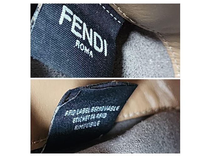 Fendi Pomodorino Mini Borsa a Secchiello Zucca Marrone - vista 4