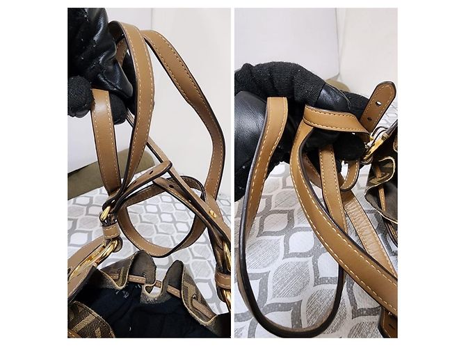 Fendi Pomodorino Mini Borsa a Secchiello Zucca Marrone - vista 9