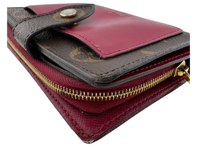 Portafoglio bi-fold Monogram Louis Vuitton Marrone Rosso - vista 3