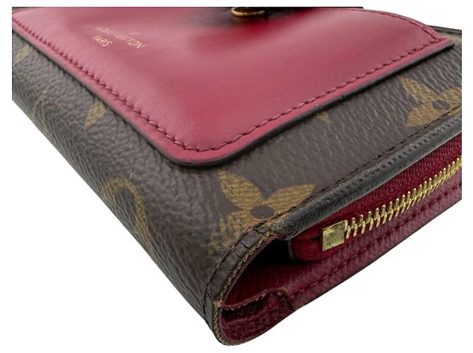 Portafoglio bi-fold Monogram Louis Vuitton Marrone Rosso - vista 5