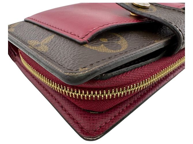 Portafoglio bi-fold Monogram Louis Vuitton Marrone Rosso - vista 6